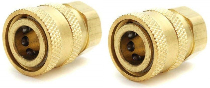 PARTHVI Pressure Washer Coupler, Quick Connect Fittings 1/4 Inch Quick Coupler Female Socket for foam gun/nozzle set suitable to pumps of brands like bosch,starq,vantro,jpt,aimex,btali (PACK OF 2) Pressure Washer
