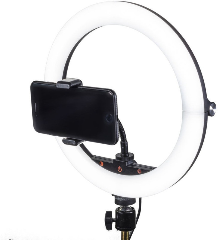 kajtosh 10"Inch Led Ring Light with Tripod Stand For Tiktok|Youtube|Reels|Photo-shot|Video Live stream| Makeup Videos|Vigo Video Shooting|3 Color Modes |Dimmble Lighting|Recording with Mobile Phone And Camera Clip Setup Ring Flash. Ring Flash(Multicolor)