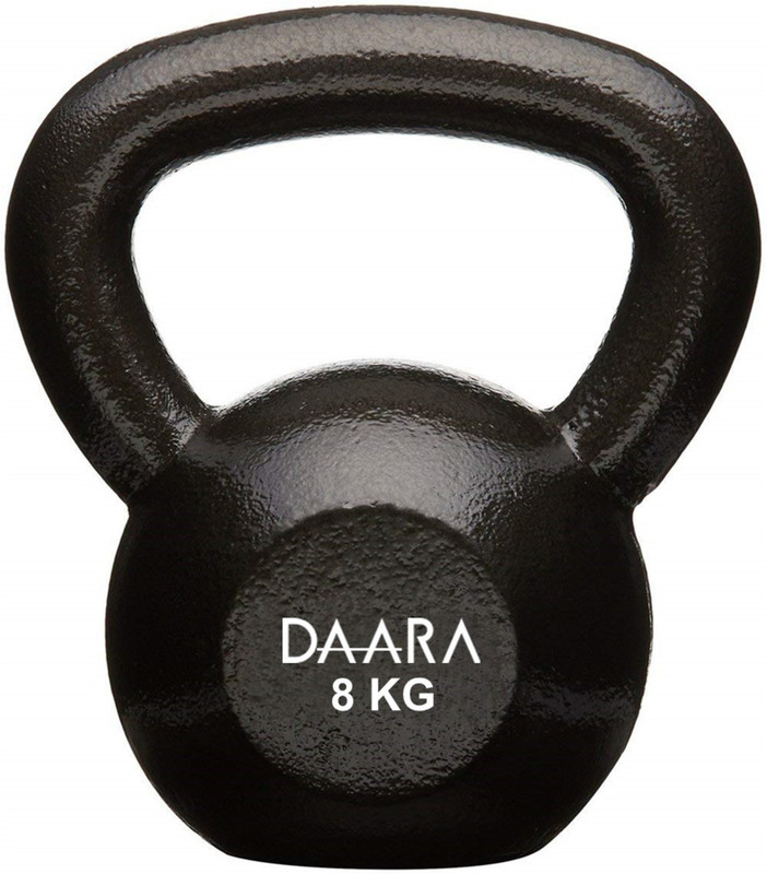 DAARA Premium Solid Cast Iron 8Kg Black Kettlebell(8 kg)