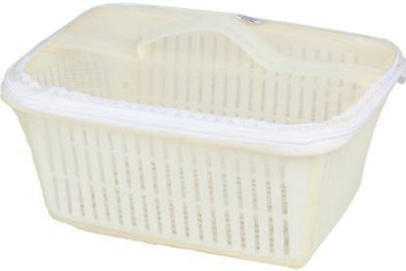 rushabh collections Plastic Fruit & Vegetable Basket(White)