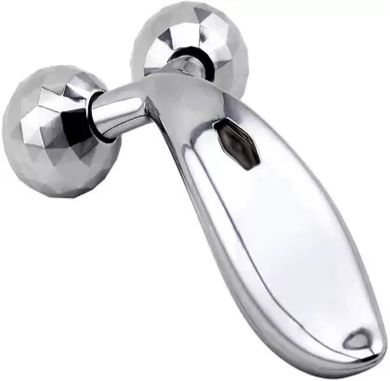 CHAUHANS Y Shape Facial Massage Roller Face Slimming Massager (Silver)