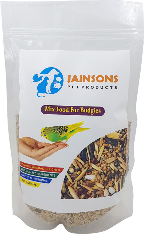 Jainsons Pet Products Mix Food for Budgies Bird Food Ideal for Sparrows, Budgies, Finches, Silver Bills, Parakeets, Parrots (Mix Food 1PKT) 0.9 kg Dry Young, Adult, Senior Bird Food