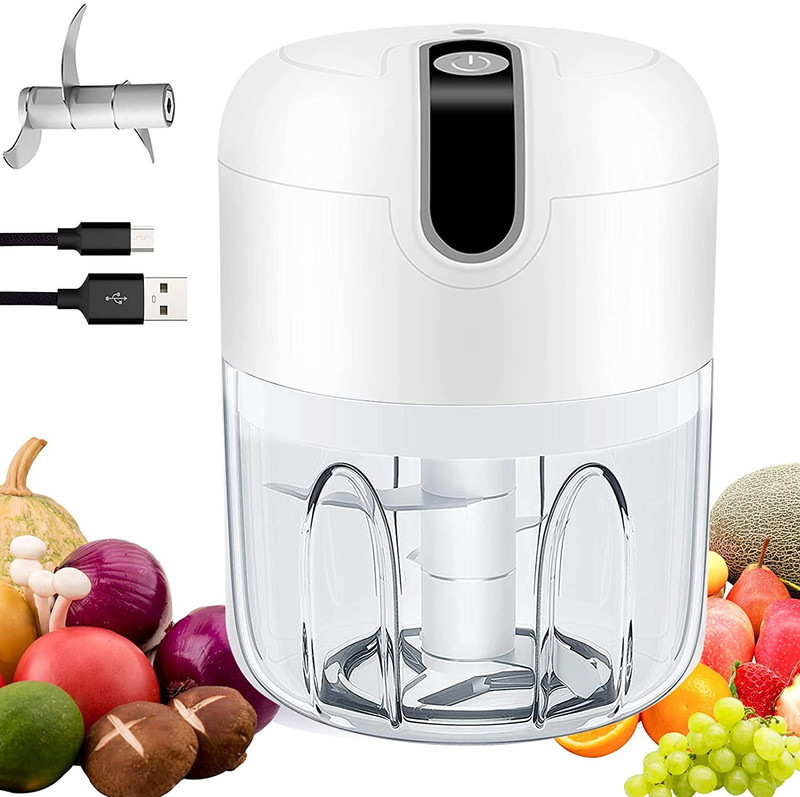 Evona Electric Mini Garlic Chopper, Mini Chopper Food Processor For Ginger Onion Vegetable Meat Nut Chopper 10 W Food Processor(White)