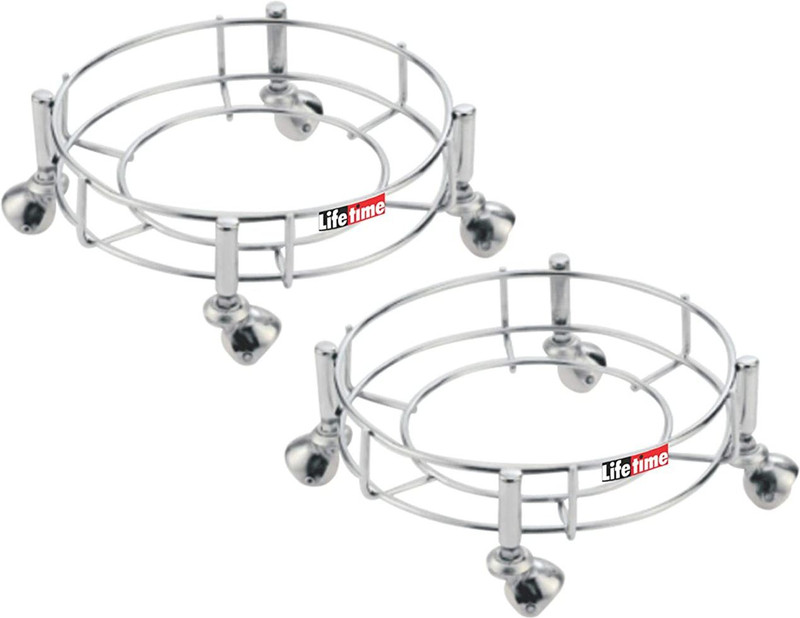 Lifetime Lifetime Cylinder Trolley - Pack of 2 Pieces, Steel Gas Cylinder Trolley(Steel)