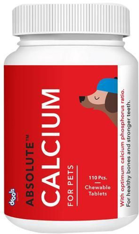 Drools Absolute Calcium Tablet- Dog Supplement 0.15 kg Dry Adult Dog Food
