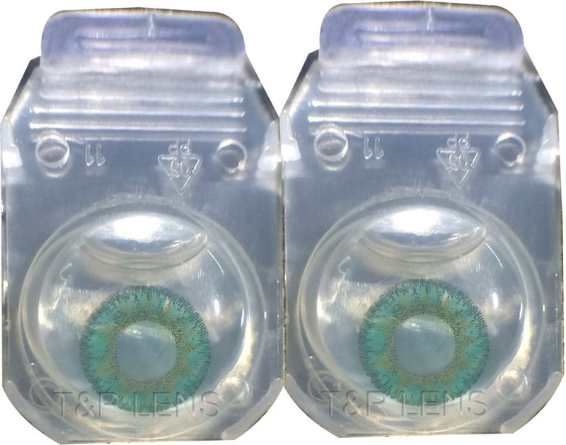 Gold Look 1 Pair Dark Brown With Solution Colored Contact Lens Monthly(Pack of: 2)