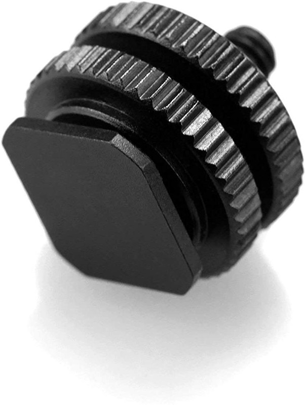 MILLETS Branded Durable Pro 1/4" Mount Adapter for Tripod Screw to Flash Hotshoe Camera and Monitor Tripod(Black, Supports Up to 2000 g)