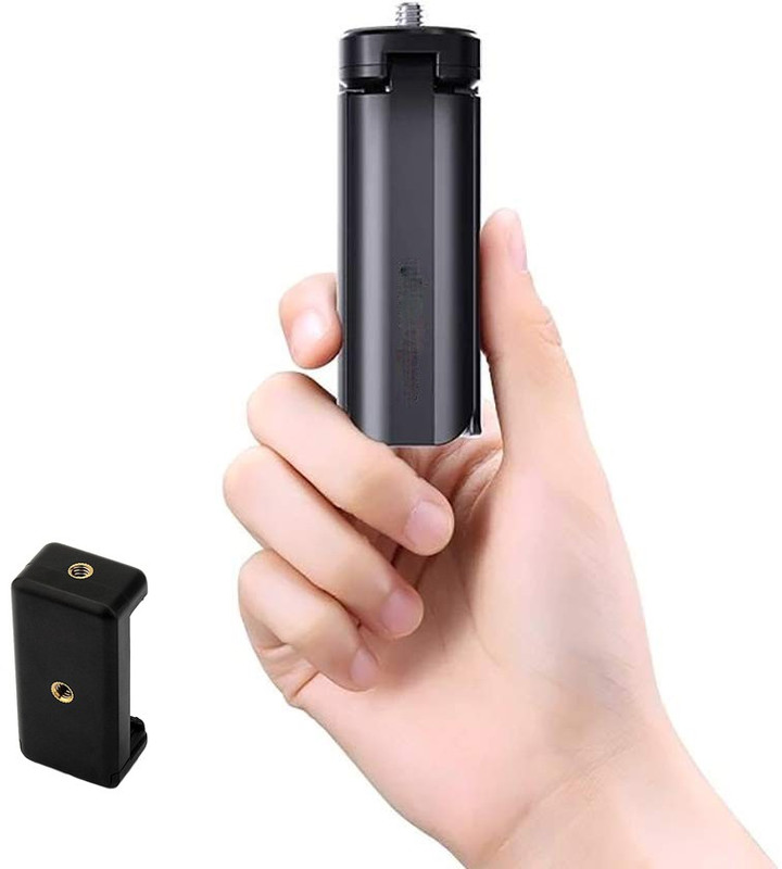 POZUB High Quality MT-15 Super Mini Tripod Stand, 1/4" Screw Mount Universal Smartphone Gimbal Stabilizer Table Tripod for Mobile, camera Handheld Video Shooting Monopod Mini Vlog Tripod Extended Grip/Tripod Rotatable 360 Rotation Stabilized Handheld Camera With Selfie Stick Tripod Online Course Vid