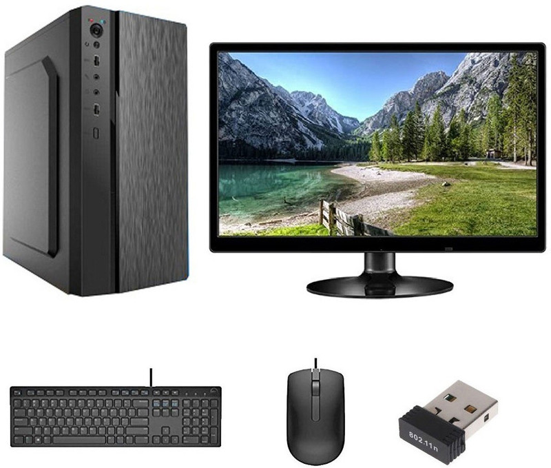 ENTWINO Intel Core i3 (4 GB DDR3/500 GB/120 GB SSD/Windows 10 Home/1 GB/18.5 Inch Screen/ENTI3-550-4GB_500-120-18.5LED) with MS Office(Black)
