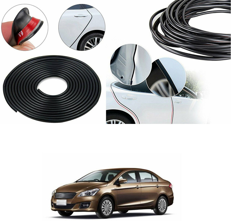 PECUNIA Rubber Car Door Guard(Black, Pack of 1, Maruti, Ciaz)