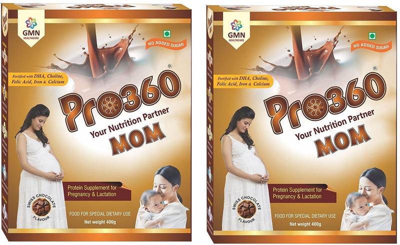 PRO360 MOM Pregnancy Protein Nutrition for Pregnant and Breastfeeding/Lactating Mothers Nutrition Drink(200 g, Swiss Chocolate Flavored)