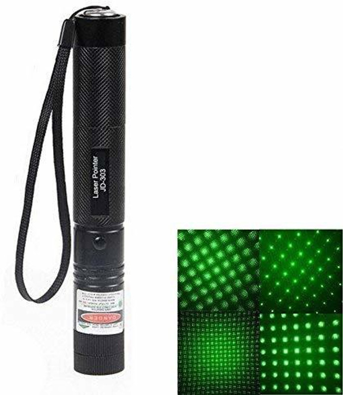 XTRDT reen Laser Pointer 2 in 1 Out Put Power 100 MW Starry Lense,Battery,Charger(631 nm, GREEN)