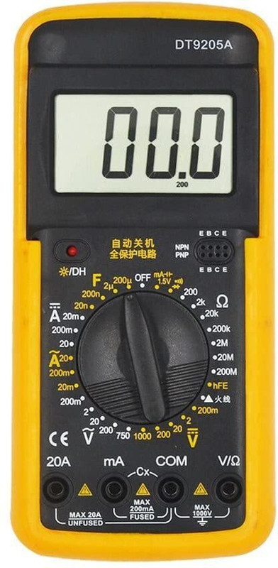 Gilhot Portable Excel DT9205A Fully Protected Standard Digital Multimeter With Auto Power Off Function Digital Multimeter(Multicolor 4000 Counts)