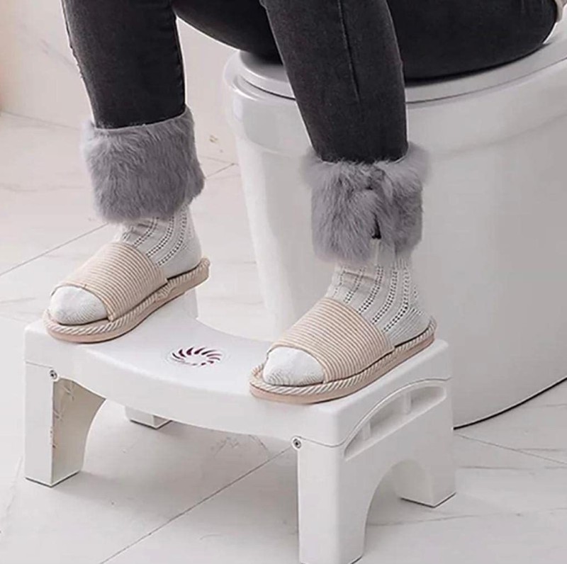 GHANU Anti-Slip Squat Potty Step Stool For Western Toilet | Western Commode Foot Rest Plastic Stool Potty Seat(Multicolor)