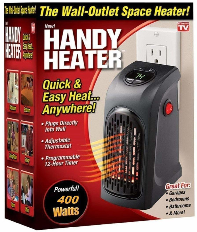 AASTIK SALES 400W Portable Heater Handy Heater Compact Plug-In Digital Electric Fan Wall-Outlet Handy Air Warmer Blower Adjustable Timer Digital Display for Home/Office/Camper(black) Beverage Maker(0 L, Black)