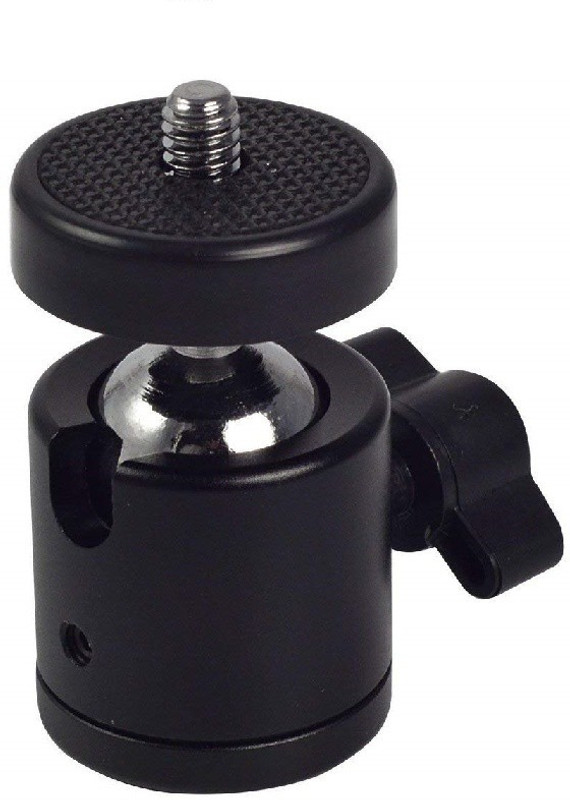Freya Mini Ball Head 1/4" Screw DSLR Camera Tripod Ballhead Stand Support Tripod Ball Head(Black, Supports Up to 500 g)