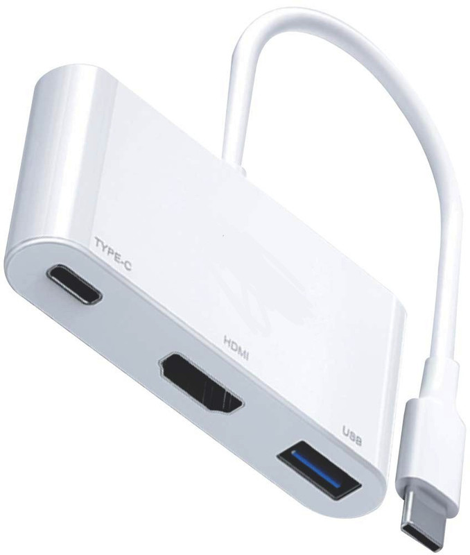 Hi-Lite Essentials  TV-out Cable Type C to USB 3.0, Type-C, 4K support HDMI output(Silver, For Laptop)