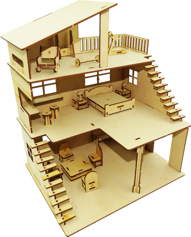 poksi DOLLHOUSE FOR GIRLS(Beige)