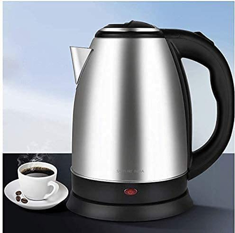 FosCadit 1500W Fast Heating Stainless Steel Scarlet Electric Kettle Electric Kettle(2 L, Silver)