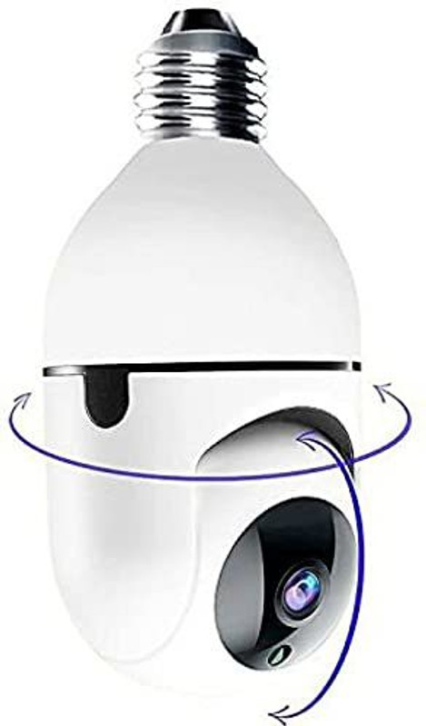 JRONJ PTZ Wireless Bulb CCTV 1080p Camera E27 2MP with Remote Monitoring Two way Audio Security Camera(64 GB, 1 Channel)