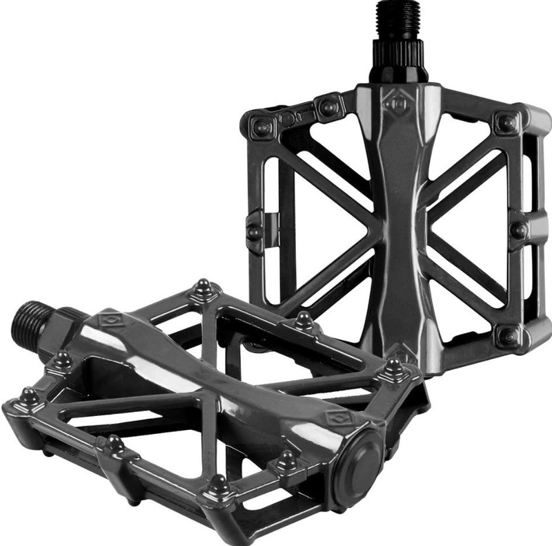 Hitman Bicycle Aluminum Alloy MTB Cycle Road Bicycle Flat Pedal Pedal(Black)