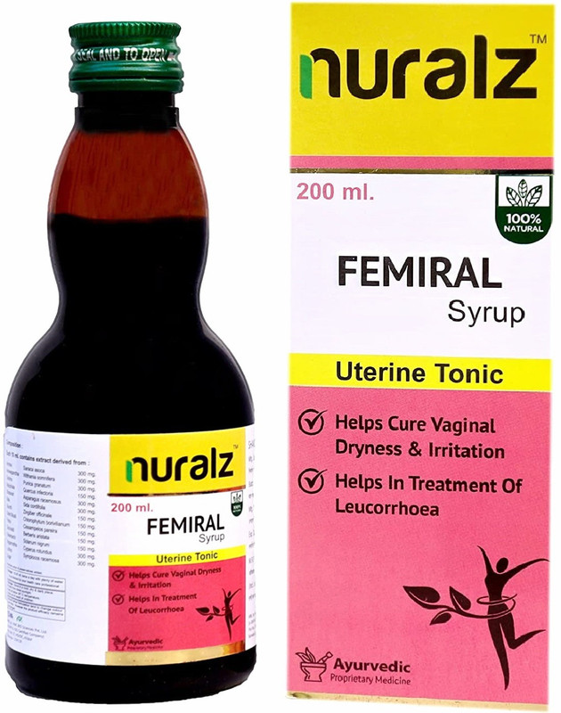 nuralz Femiral Syrup-Uterine Syrup(Pack of 4 X 200 ml)800 ml(Pack of 4, 800 ml)