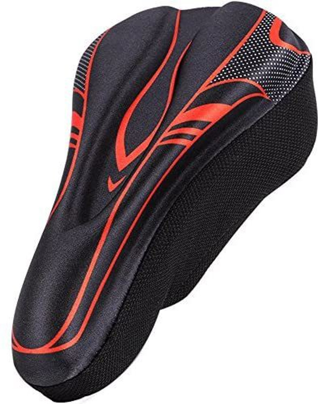 PEDFIT Bike Bicycle Cycle Extra Comfort Gel Pad Cushion Cover for Saddle Seat Bicycle Seat Cover Free Size(Red)