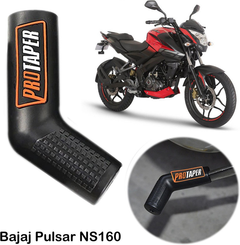 Znee Smart Pack of 1 Imported Black & Orange Motorcycle Rubber Gear Shiftier Sock Boot and Shoe Protector Shift Cover for Bajaj Pulsar NS160 Gear Shift Collar