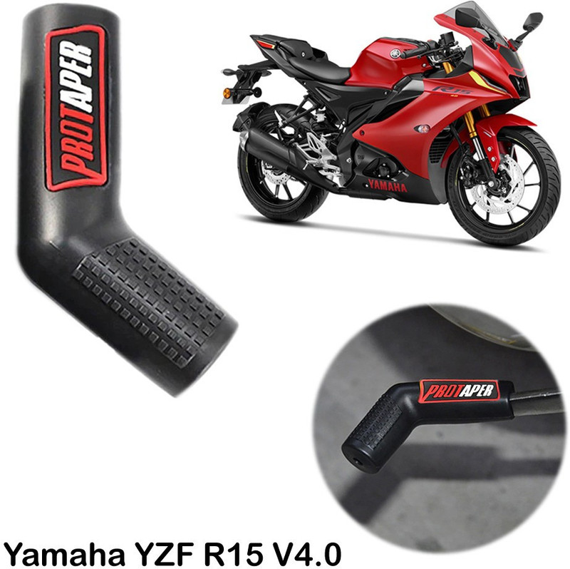 AXWee Pack of 1 Imported Black & Red Motorcycle Rubber Gear Shiftier Sock Boot Shoe Protector Shift Cover for Yamaha YZF R15 V4.0 Gear Shift Collar