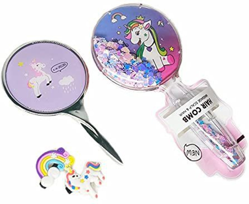 Tera13 unicorn bubble brush unicorn mirror unicorn clip return gifts for kids