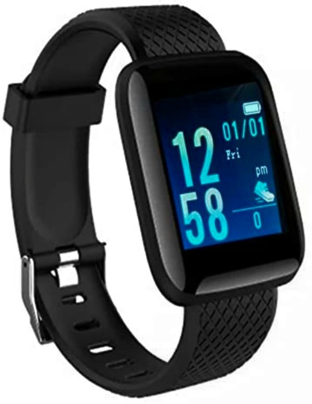 BIHARI CREATION Id116 Wireless Bluetooth smartwristband(Black Strap, Size : Free size)