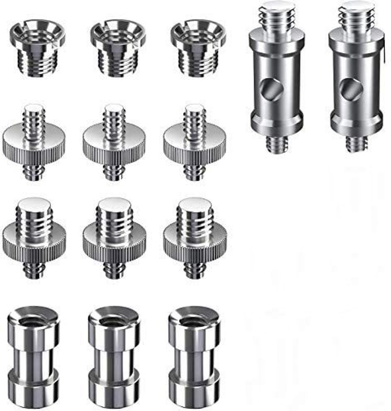 MILLETS Branded Camera Screws,14 Pcs Converter Threaded Screws Adapter Mount Set Camera/Tripod/Monopod/Light Stand/Quick Release Neck Strap Flash Shoe Adapter