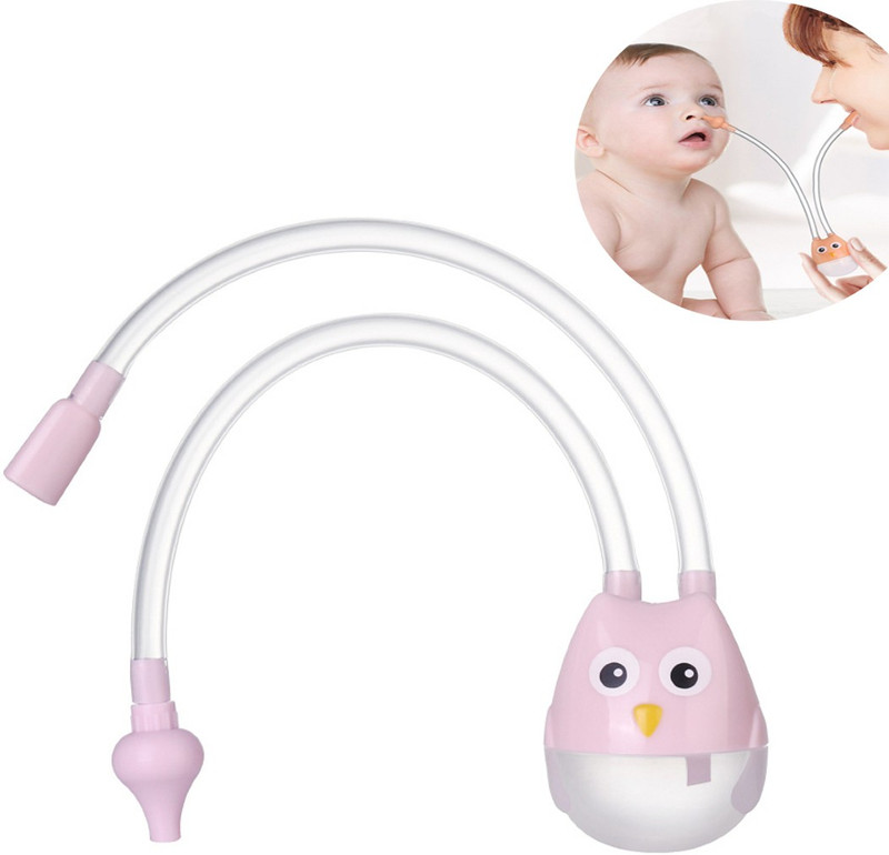 GUCHIGU Baby Nasal Aspirator for Nasal, Nose Cleaning Sucker Suction for Children Newborn Infant Vacuum Suction Manual Nasal Aspirator (Pink, 1 Pc) Manual Nasal Aspirator(Pink)
