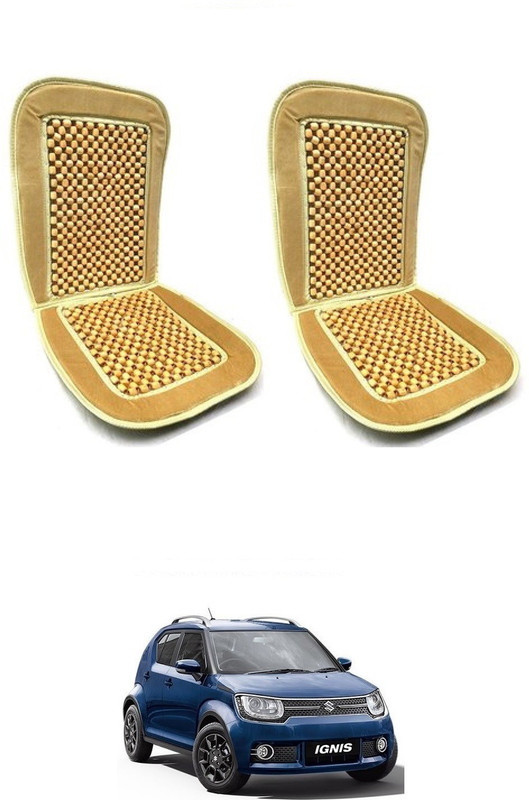 AuTO ADDiCT Wooden Bead, Velvet Seating Pad For Maruti Ignis 1.2 AMT Alpha Petrol(Front Seats,Back Seats Beige)