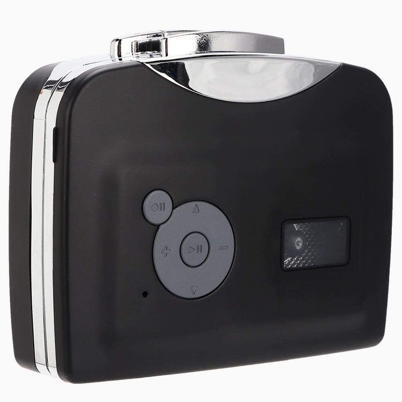 microware Cassette Player, Portable Walkman Cassette Player from Tapes to MP3 Converter Via USB, Audio Music Player Capture Cassette Recorder with Headphone for Laptop PC MP3 Player(Silver, 2.4 Display)