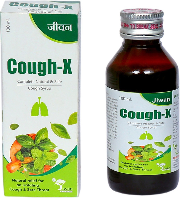 Jiwan Cough-X Ayurvedic Cough Syrup ( For Cough & Sore Throat ) 100 ml.(100 ml)