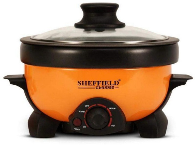 Sheffield Classic SH-5003 Electric Rice Cooker with Steaming Feature(1.2 L, Orange)