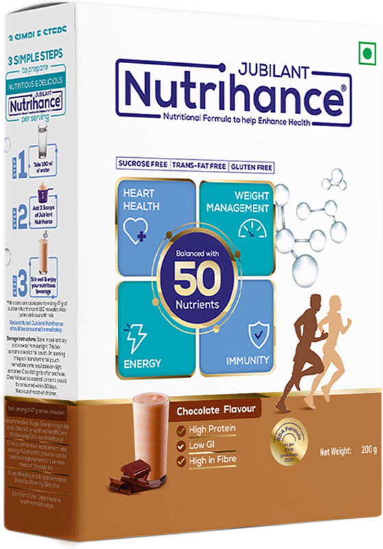 JUBILANT Nutrihance Complete Nutritional Drink Balanced with 50 Vital Nutrients |(200 g)