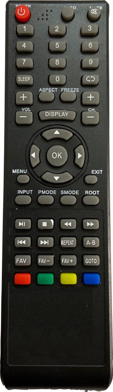 SHIELDGUARD Remote Control No. 242, Compatible for  LED TV VU Remote Controller(Black)