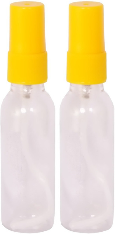 EverGlam New Pack 3 Transparent Spray Bottle orange 100 ml Each Bottle (300ML,Orange Mist) 300 ml PET Spray Bottle(Pack of 3, Orange)