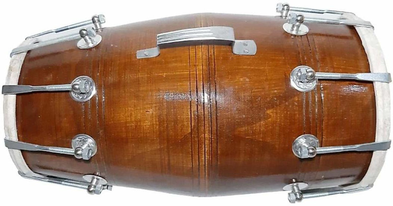 MAGA MART Dholak Mango Wood Best Quality Music Instrument Nut & Bolts Dholak(Multicolor)