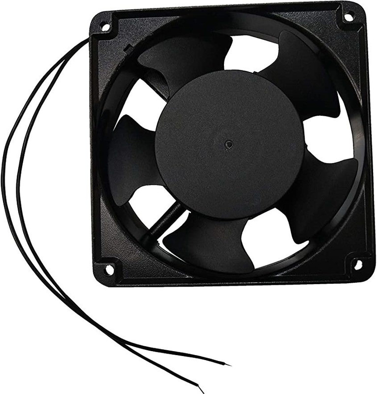 Bellveen Exhaust brushless Cooling Fan 4-inch Square 220V AC Metal Body or Blade (Black) 120 mm Exhaust Fan(Black)