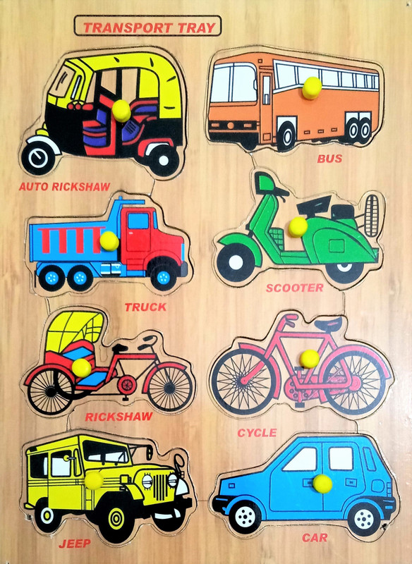 MECDOIT INTERNATIONAL Mode of Transport Wooden Puzzles-8 Pices(Multicolor)