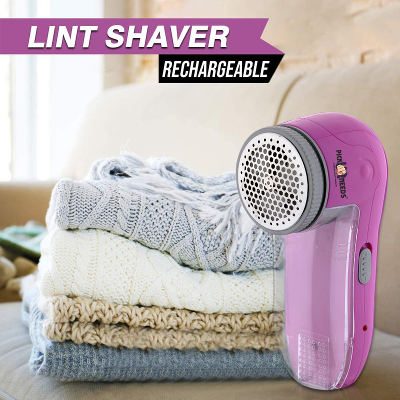 Pick Ur Needs Portable & Rechargeable Fabric Remover/Lint Shaver for Woolen Clothes With Extra Blade Free (Pink) Lint Roller