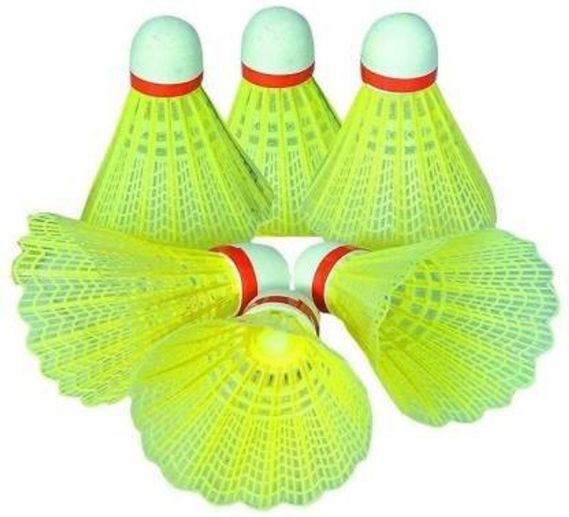 NV COLLECTION Premium Nylon Badminton Shuttlecock(Pack of 10) Plastic Shuttle  - Multicolor(Medium, 77, Pack of 10)