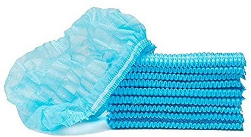 Firmus (Pack Of 100) Pieces Blue Disposal Bouffant Head Caps Anti-Pollution Head Caps For Mens & Womens For Bath, Surgical, Cooking Surgical Head Cap(Disposable)