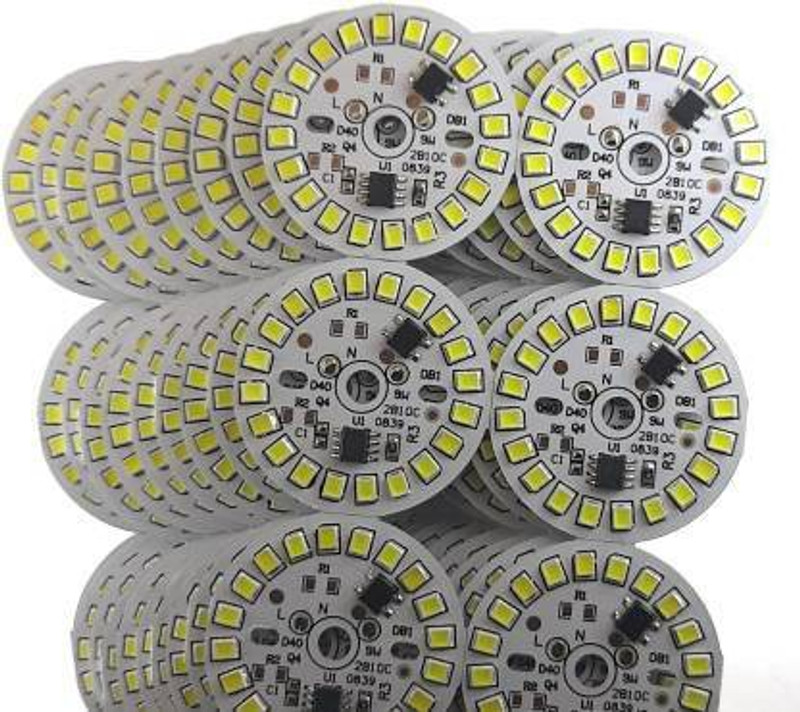 SMG 50 Pics 9 Watt Direct On Board LED Bulb Raw Material WHITE Color Light Electronic Components Electronic Hobby Kit