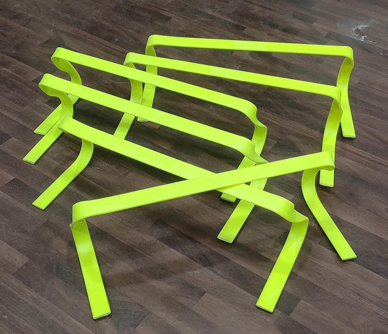 HACKERX New Agility Hurdle/Track and Field Hurdle 9inch 10 Hurdle PVC Speed Hurdles(For Adults, Children Pack of 10)