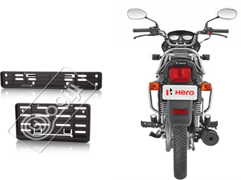 Yogiji Bike Number Plate Frame ( standard Size For All Hero Bike ) – Vehicle Number Plate For Splendor Bike Number Plate(Plastic 25 cm  x  15 cm)