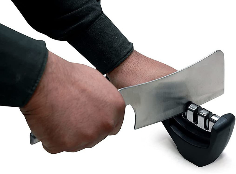 Gentle e kart 3-stage sharpening system, which combines both ceramics and diamond material. This combination creates a fast, easy Knife Sharpening Steel(Plastic, Steel)